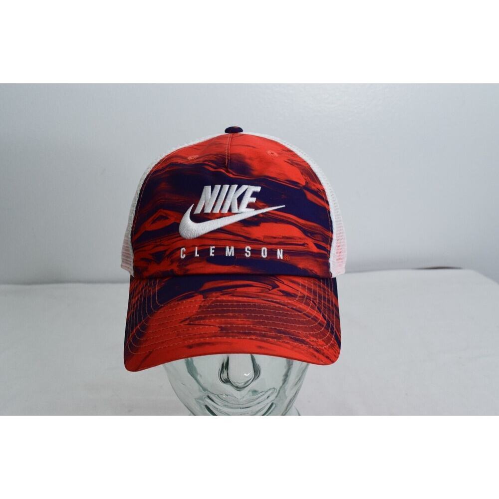 Nike Clemson Spring Break Hat Orange Swirl Adjustable One Size Mesh DC4277-891
